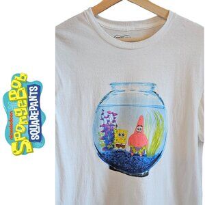 Spongebob Squarepants Unisex T Shirt White Short Sleeve L